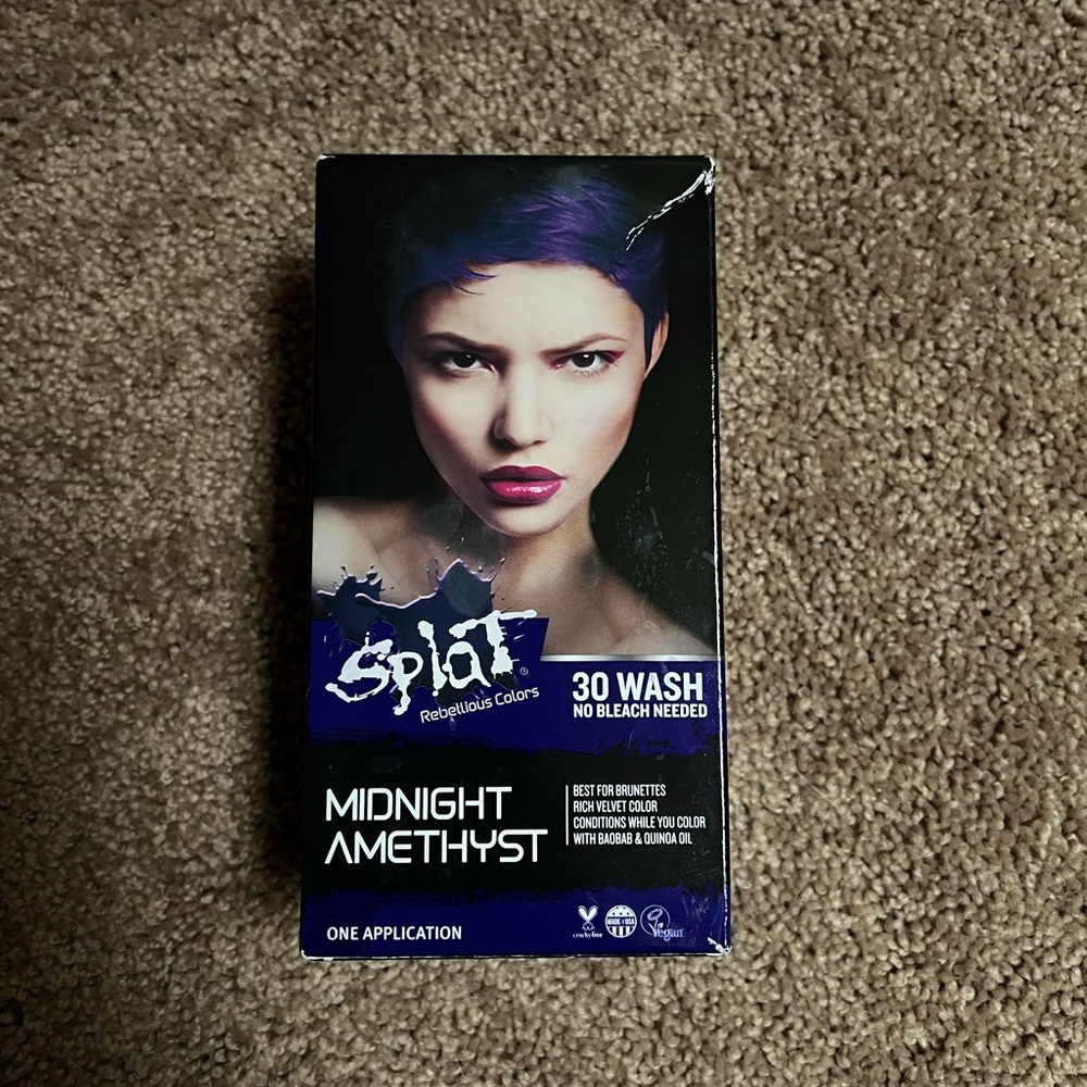 NWT Splat Midnight Amethyst Purple Hair Dye Color No Bleach 30 Wash